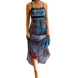 (ethic) Maxi Dress Sheer Floral and Sequin